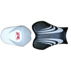 housse de selle bagster SUZUKI GSXR1000 2009-2010 NOIR/BLANC/LETTRES ROUGES ET GRISES