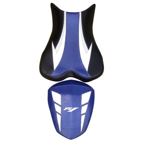 housse de selle bagster YAMAHA YZF-R1 2009 BALTIQUE/BLANC/NOIR/LETTRES BLANCHES