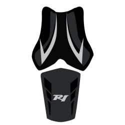 housse de selle bagster YAMAHA YZF-R1 2011 NOIR/NOIR MAT/GRIS CLAIR/LETTRES GRISES CLAIRES