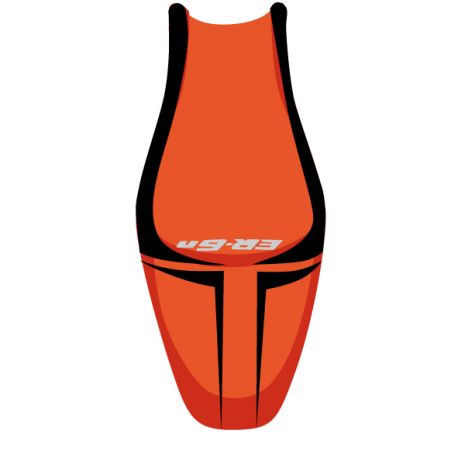 housse de selle bagster KAWASAKI ER6N 2010 ORANGE/NOIR/LETTRES BLANCHES