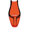 housse de selle bagster KAWASAKI ER6N 2010 ORANGE/NOIR/LETTRES BLANCHES 0