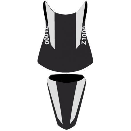 housse de selle bagster KAWASAKI Z1000 2010-2011 NOIR MAT/ARGENT