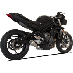 Echappement HP CORSE GP07 TRIUMPH 765 STREET TRIPLE 2017-2019 avec grille look moto GP