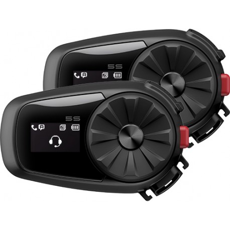 Système de communication moto SENA 5S01 intercom moto : sena 5S01 duo sans  fil kit bluetooth et écran LCD