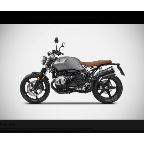 Echappement Zard haut double sortie Overlappe pour BMW NINE T 1200 Scrambler
