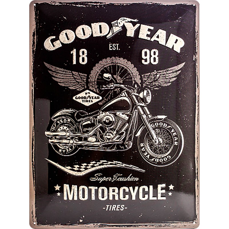 Plaque métal vintage Légende de la moto