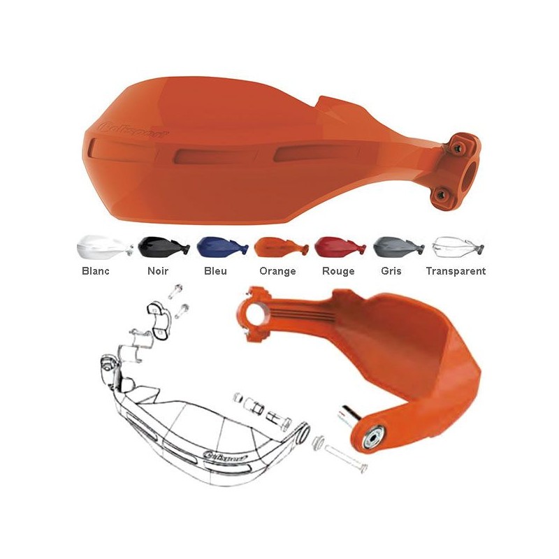 PROTEGE MAIN MOTO POLISPORT VERSION FERME SHARP ROUGE HONDA (FIXATION  UNIVERSELLE)