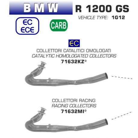 Collecteur d'Echappement racing ARROW BMW R1200RT 2014-2016 R1200T R1200RS 2015-2016