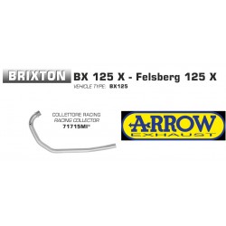 Collecteur d'Echappement racing ARROW BRIXTON BX 125 X / FELSBERG 125 X 2019-2020