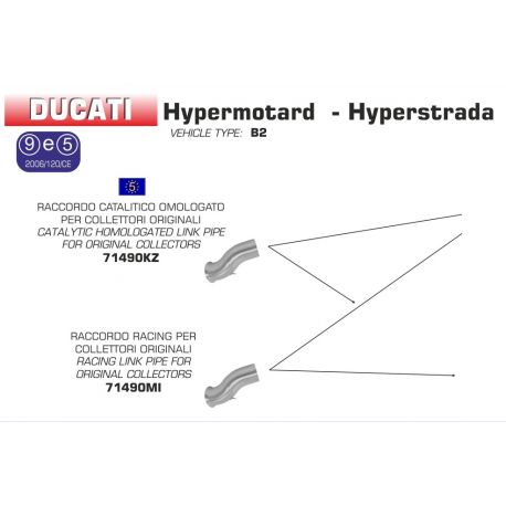 Raccord d'Echappement ARROW DUCATI 821 HYPERMOTARD 821 HYPERSTRADA 2013-2016