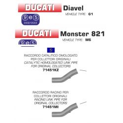 Raccord d'Echappement ARROW DUCATI 821 MONSTER DUCATI DIAVEL 1200 MONSTER