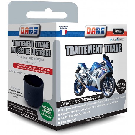 DABS - Traitement titane moto spécial carénage foncé pour polissage moto