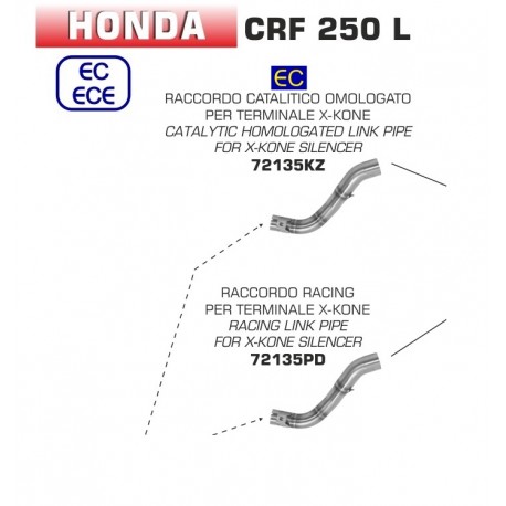 Raccord central d'Echappement ARROW HONDA CRF 250 L 2017-2018