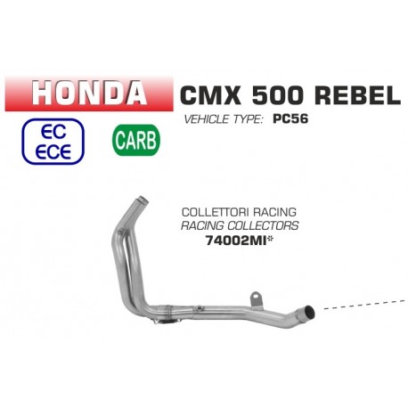 Collecteur d'Echappement racing ARROW HONDA CMX 500 REBEL 