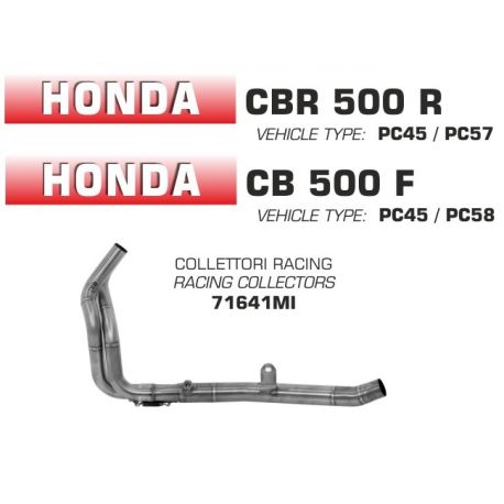 Collecteur d'Echappement racing ARROW HONDA CB500F CBR500R 2016-2018