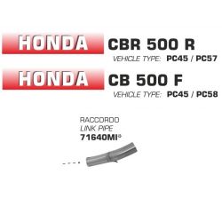 Raccord d'Echappement ARROW HONDA CB500F CBR500R 2016-2018