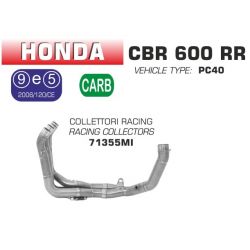 Collecteur d'Echappement racing ARROW HONDA CBR600RR 2007-2008
