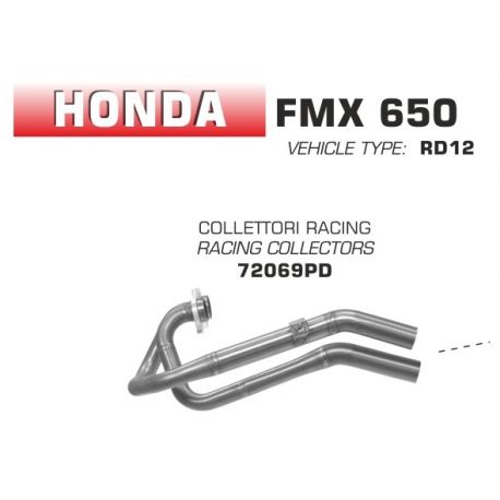 Collecteur d'Echappement racing ARROW HONDA FMX 650 2005-2008