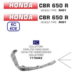 Collecteur d'échappement ARROW HONDA CB650R NEO SPORT CAFE / CBR650R 2019-2023