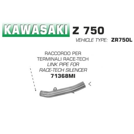 Raccord d'Echappement ARROW RACE-TECH KAWASAKI Z750 Z750R 2007-2014