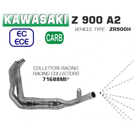 Collecteur d'Echappement racing ARROW KAWASAKI Z900E Z900 A2 
