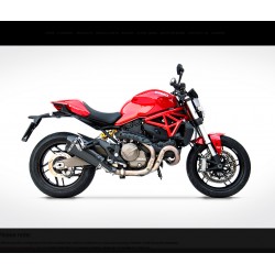 Echappement Zard Bas Double sortie Ducati Monster 821