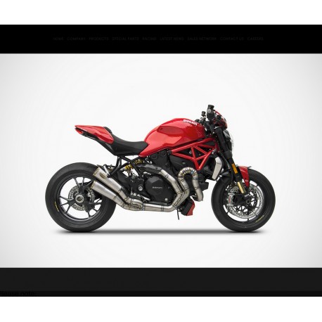 Ligne complète Double Echappement Zard Ducati Monster 1200S 2016-2018
