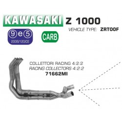 Collecteur d'Echappement racing ARROW 4 en 2 KAWASAKI Z1000 2014-2020