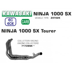 Collecteur d'Echappement racing KAWASAKI NINJA 1000 SX / NINJA 1000 SX TOURER 2020-2024