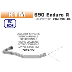 Collecteur d'Echappement ARROW KTM 690 ENDURO R SMC-R 2019-2023