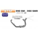 Collecteur d'Echappement racing ARROW KTM SM 950 SM 990 SMR 990 SMT 900