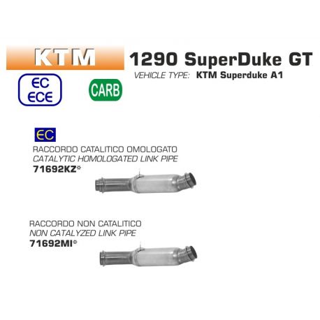 Raccord D'échappement Arrow KTM 1290 SUPERDUKE GT 