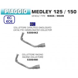 Collecteur d'Echappement ARROW VESPA 125 MEDLEY 150 MEDLEY 2016-2019