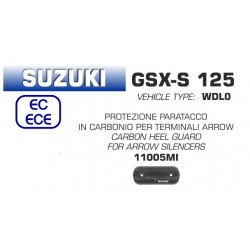Pare-chaleur carbone ARROW SUZUKI GSXS 125 GSXR 125 2017-2021CF MOTO MT 450 2024