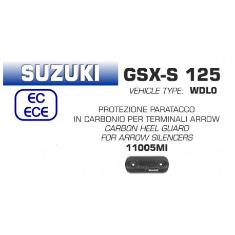 Pare-chaleur carbone ARROW SUZUKI GSXS 125 GSXR 125 2017-2020