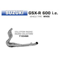 Collecteur d'Echappement racing ARROW SUZUKI GSXR 600 GSXR 750 2006-2010