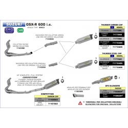 Raccord d'Echappement ARROW pour collecteur d'origine SUZUKI GSXR 600 GSXR 750 2011-2016
