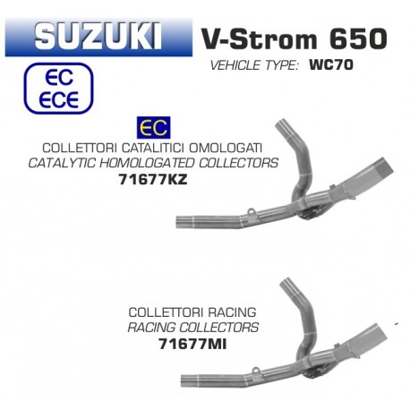 Collecteur d'Echappement ARROW SUZUKI DL 650 V-STROM 2017-2020