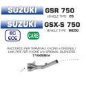 Raccord d'Echappement ARROW pour collecteur d'origine ou arrow SUZUKI GSR 750 GSXS 750
