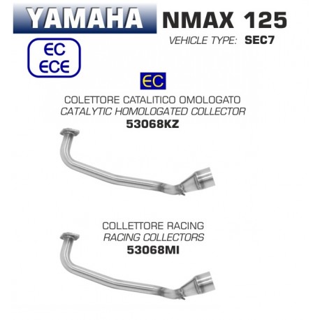 Collecteur d'Echappement ARROW YAMAHA NMAX 125 NMAX 155 2017-2020