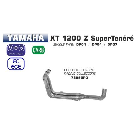 Collecteur d'Echappement ARROW racing YAMAHA XTZ 1200 SUPER TENERE 2010-2020