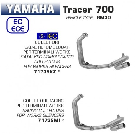 Collecteur d'Echappement ARROW YAMAHA MT-07 TRACER TRACER 7 MT-07