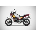 Echappement Zard haut double sortie pour Moto Guzzi V85TT 2019-2020