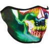 DEMI-MASQUE SKULL NEON MOTO EN NEOPRENE 0