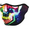 DEMI-MASQUE SKULL NEON MOTO EN NEOPRENE 1