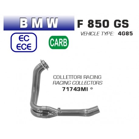 Collecteur racing d'echappement ARROW BMW F 850 GS 2018-2020