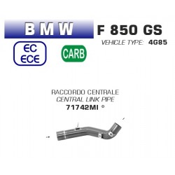Raccord d'Echappement central ARROW BMW F 850 GS 2018-2020