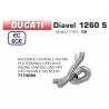 Raccord d'Echappement central ARROW DUCATI 1260 S DIAVEL 0