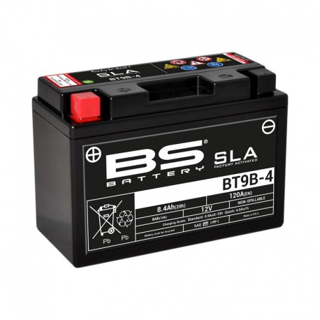 Batterie moto BS BATTERY BT9B-4 YT9B-4 SLA sans entretien activée usine