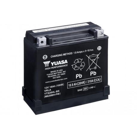 Batterie moto YUASA YTX20HL-BS-PW sans entretien
